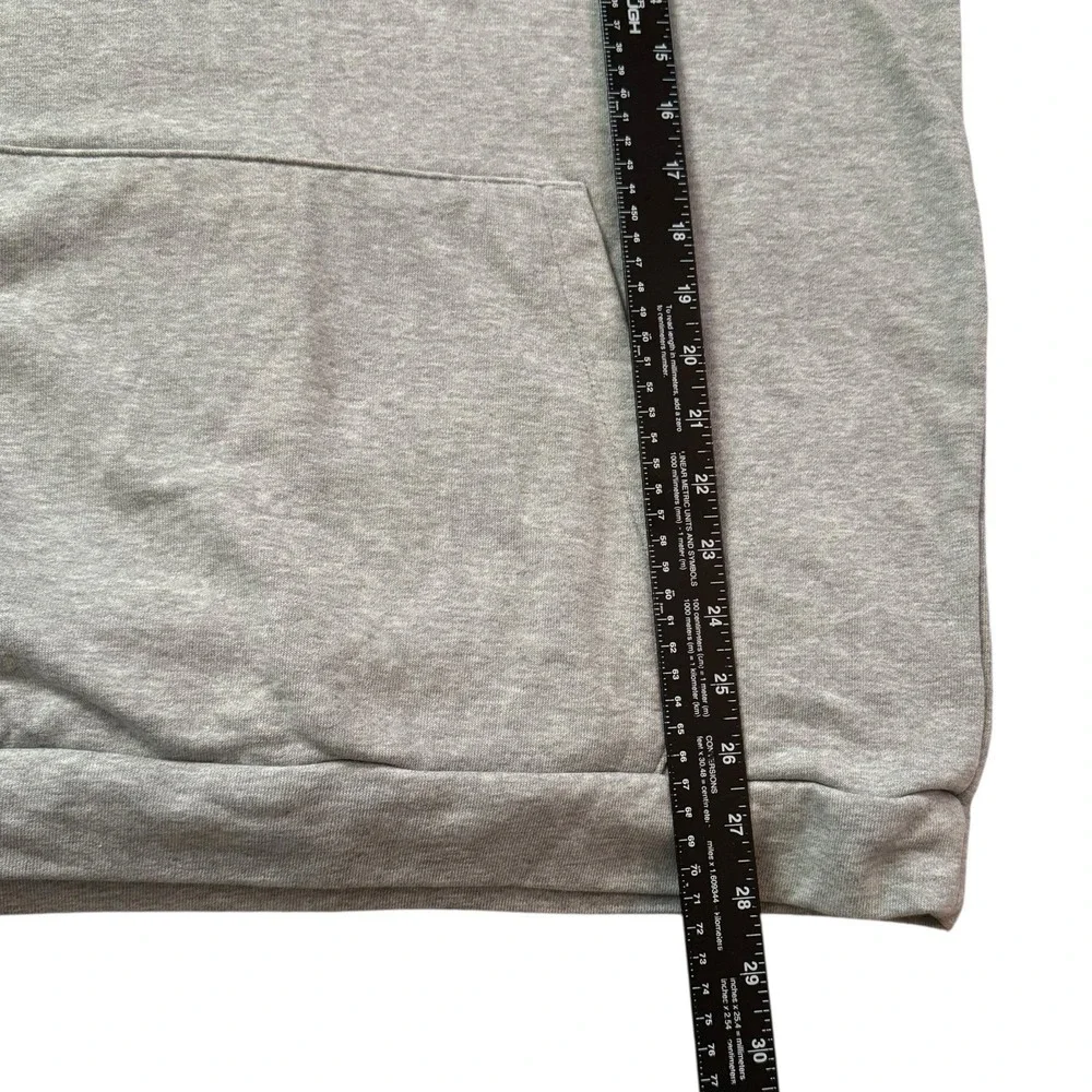 Nike Dri-Fit Gray Hoodie Large Zebra Swoosh‎ Pullover Sweatshirt